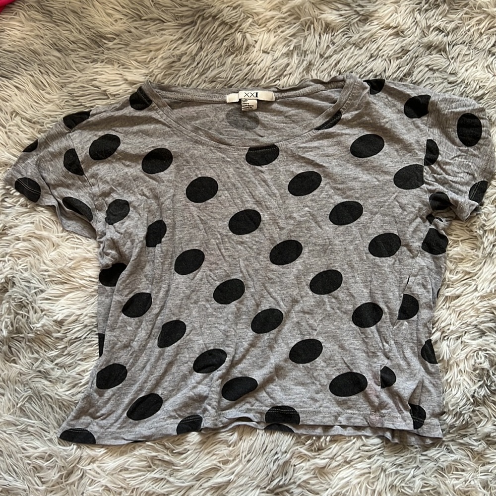 Forever21 Polka Dot Crop Top
